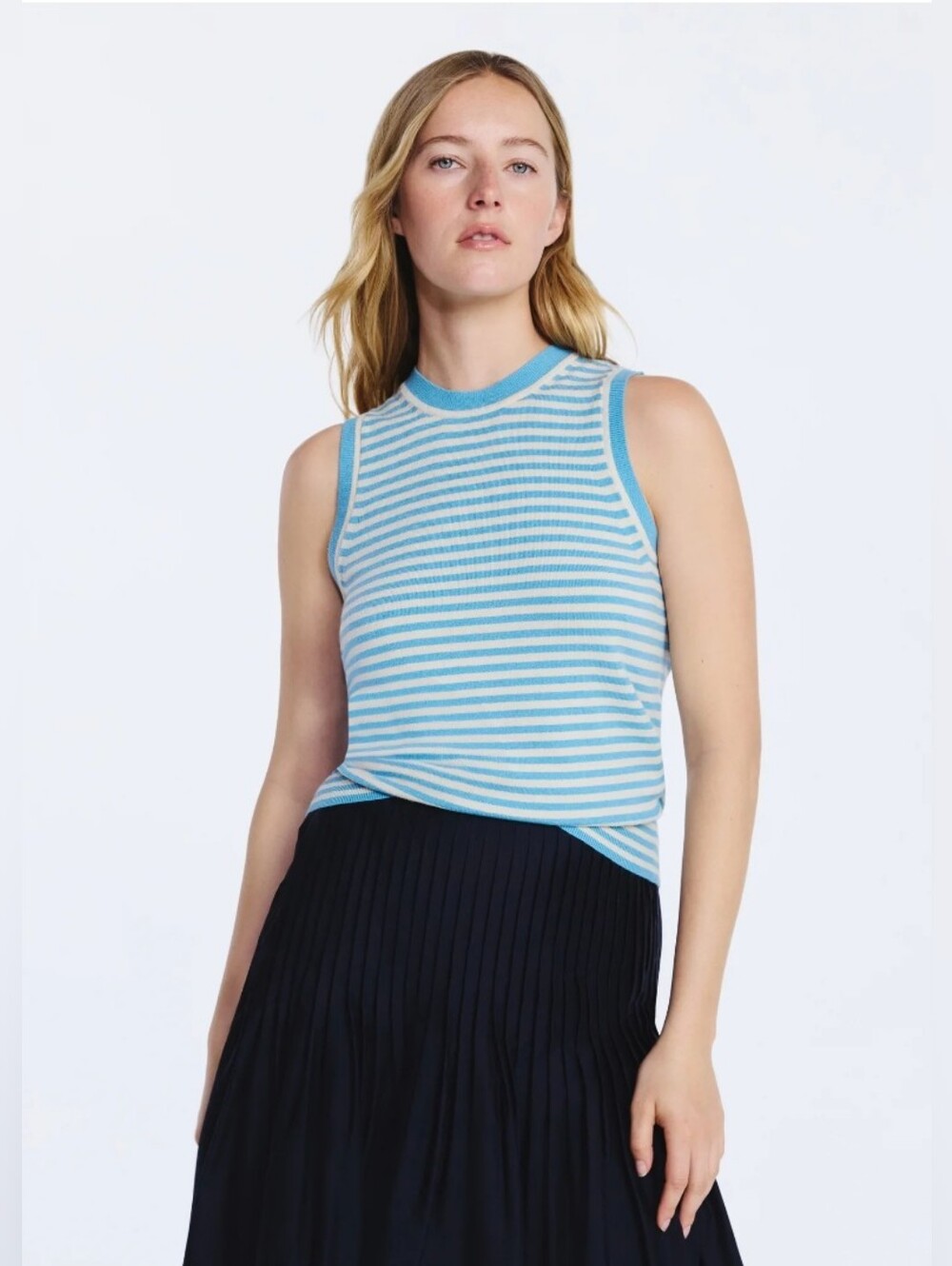 Free Assembly Classic Shell Tea Sea Stripe Top Sz XXL